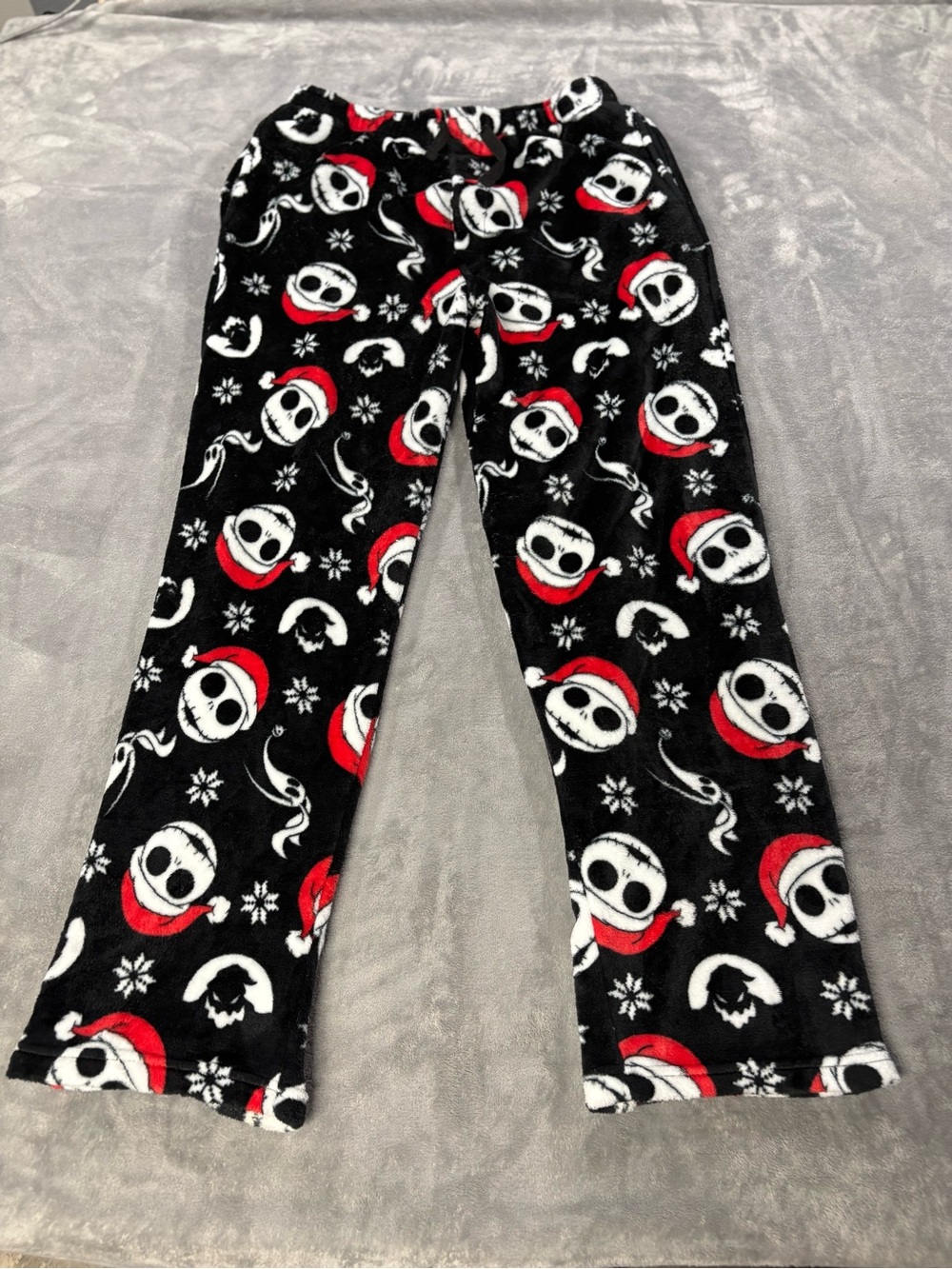 Black The Nightmare Before Christmas Pajama Pants with Red Accents